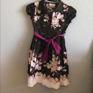 girls brown formal dress